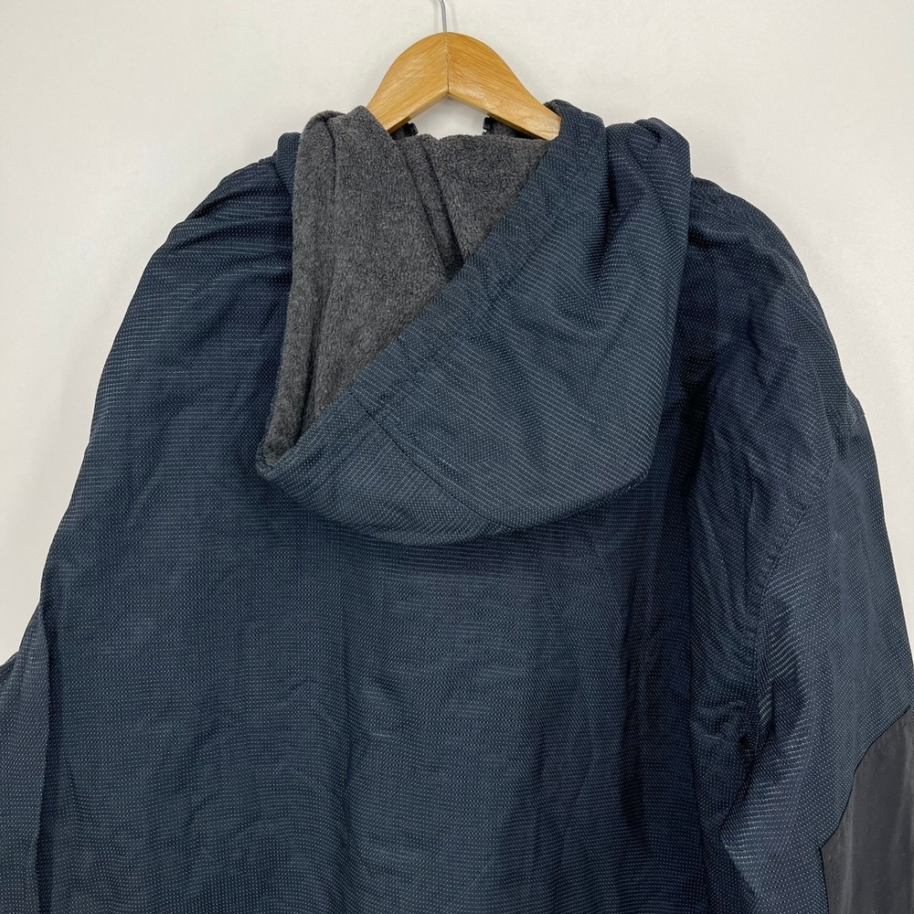 Banana Republic Mens XL Blue Textured Half Zip Anorak Fleece Lined Jacket Vtg - Picture 11 of 13